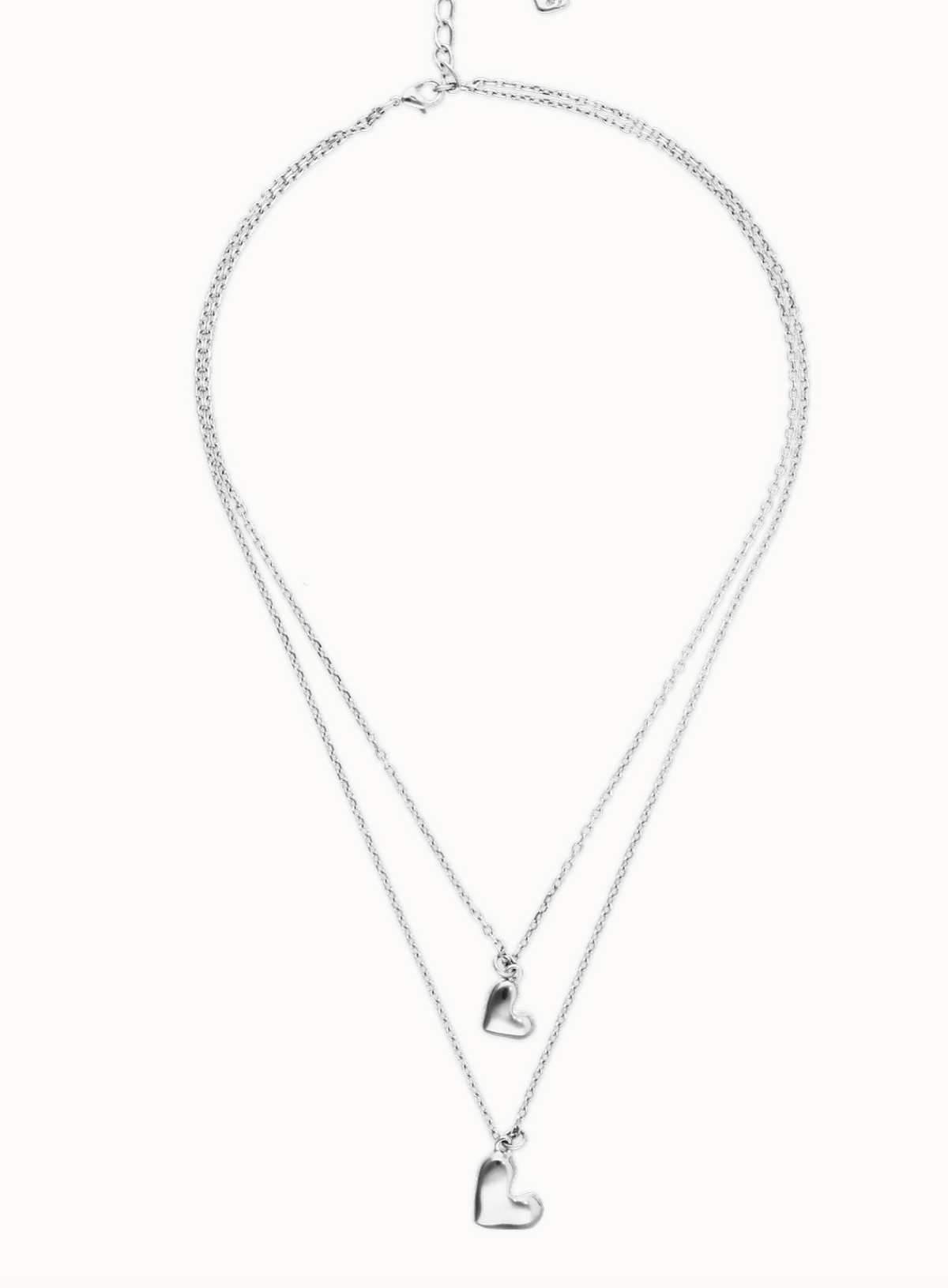 Multi strand chain necklace with two hearts | Uno de 50 | Luby 