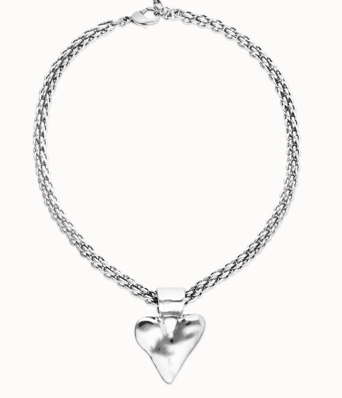 Necklace with thick chain and heart detail | Uno de 50 | Luby 