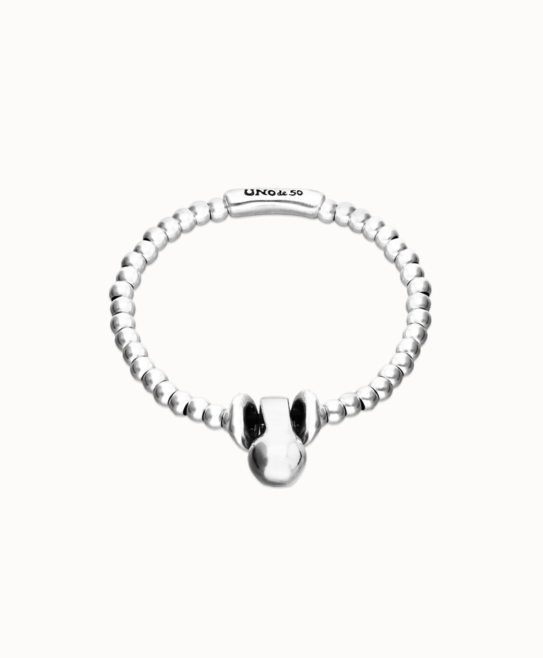 Elastic beaded bracelet with small and large beads | Uno de 50 | Luby 