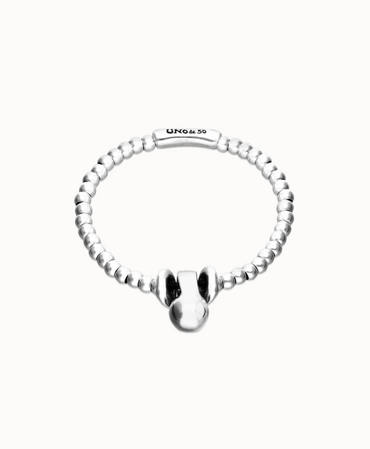 Elastic beaded bracelet with small and large beads | Uno de 50 | Luby 