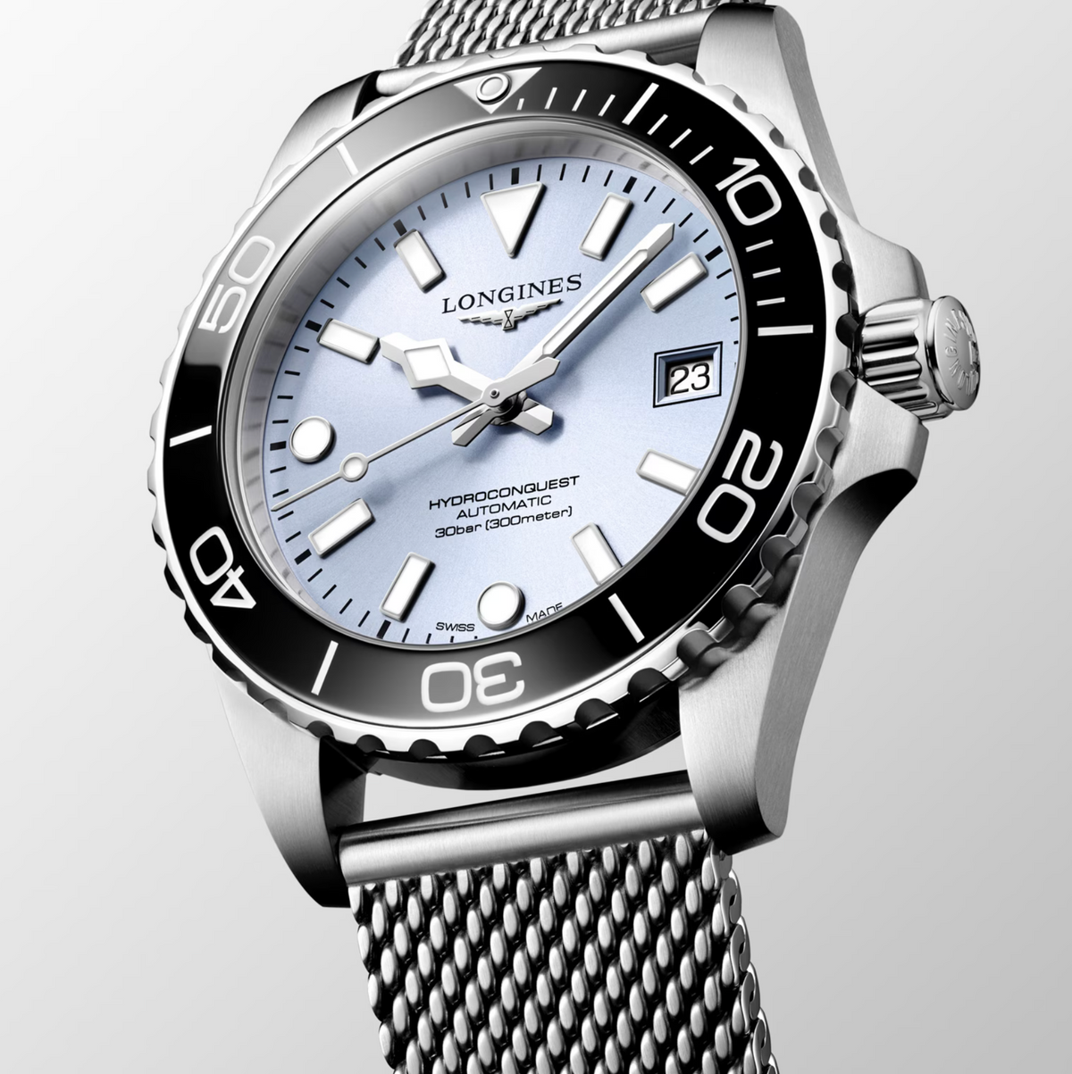 Longines HydroConquest Watch 39mm with Frosty Blue Dial | Longines | Luby 