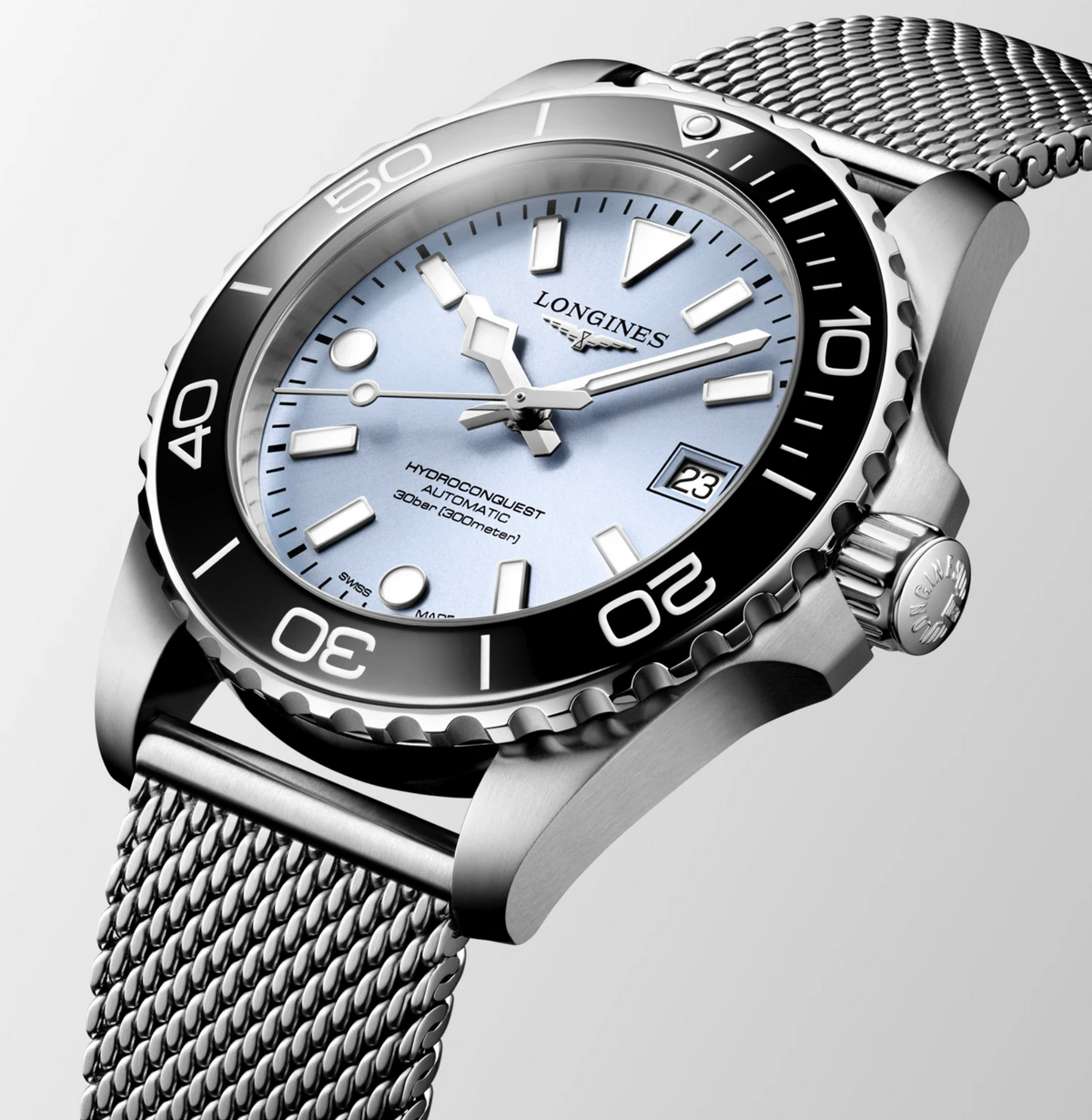 Longines HydroConquest Watch 39mm with Frosty Blue Dial | Longines | Luby 