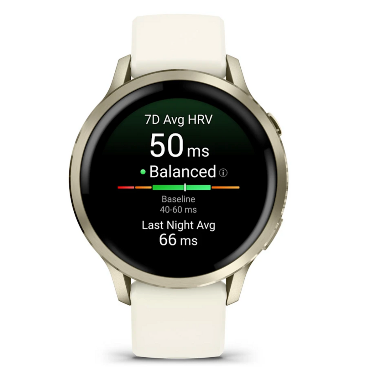 Venu® 4 – 41 mm Lunar Gold with Bone Silicone Band