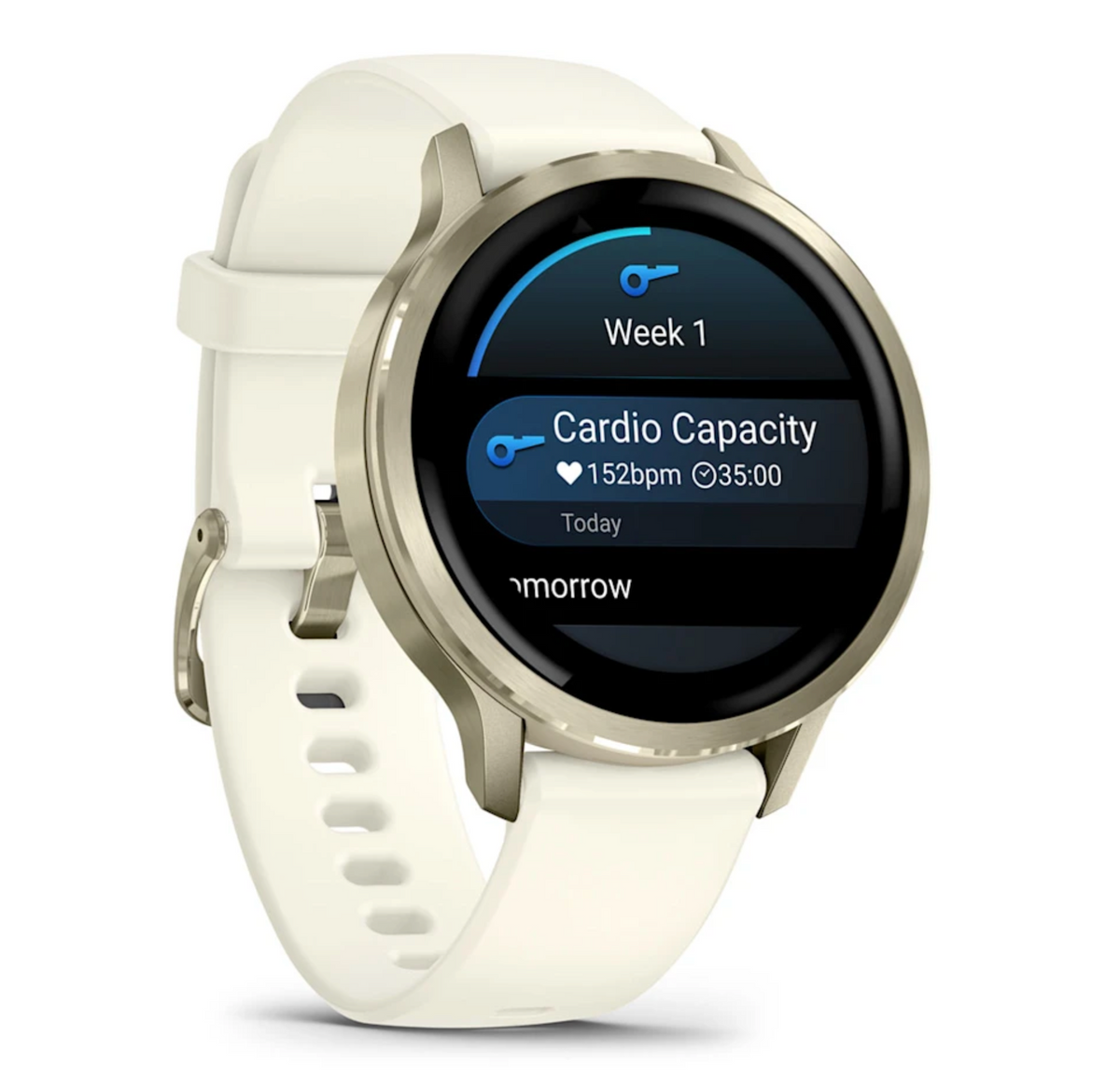 Venu® 4 – 41 mm Lunar Gold with Bone Silicone Band