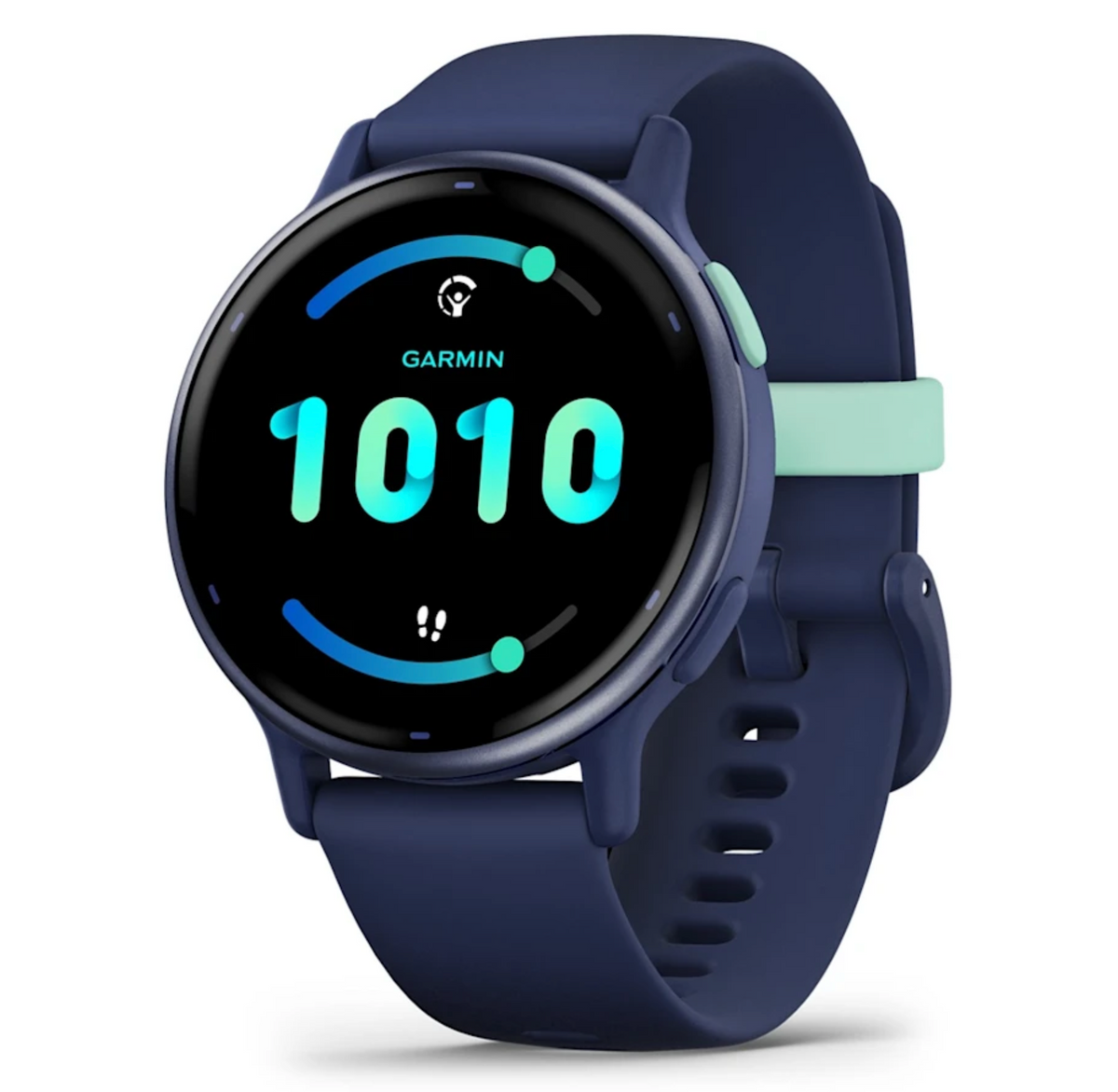Vívoactive® 5 Metallic Navy Aluminum Bezel with Navy Case and Silicone Band