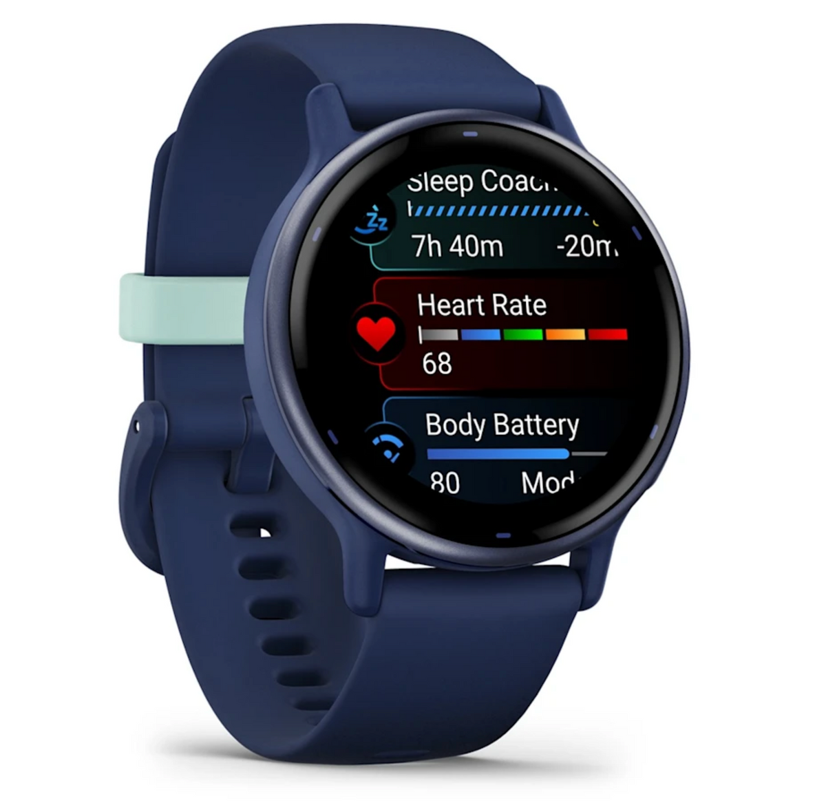 Vívoactive® 5 Metallic Navy Aluminum Bezel with Navy Case and Silicone Band