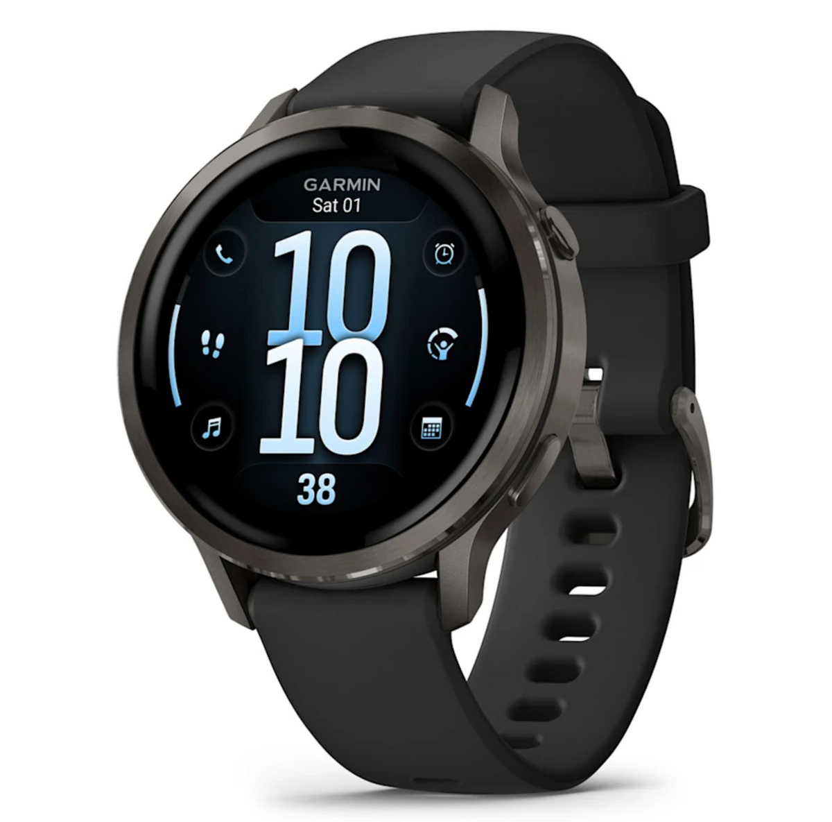 Venu® 4 – 41 mm Slate with Black Silicone Band