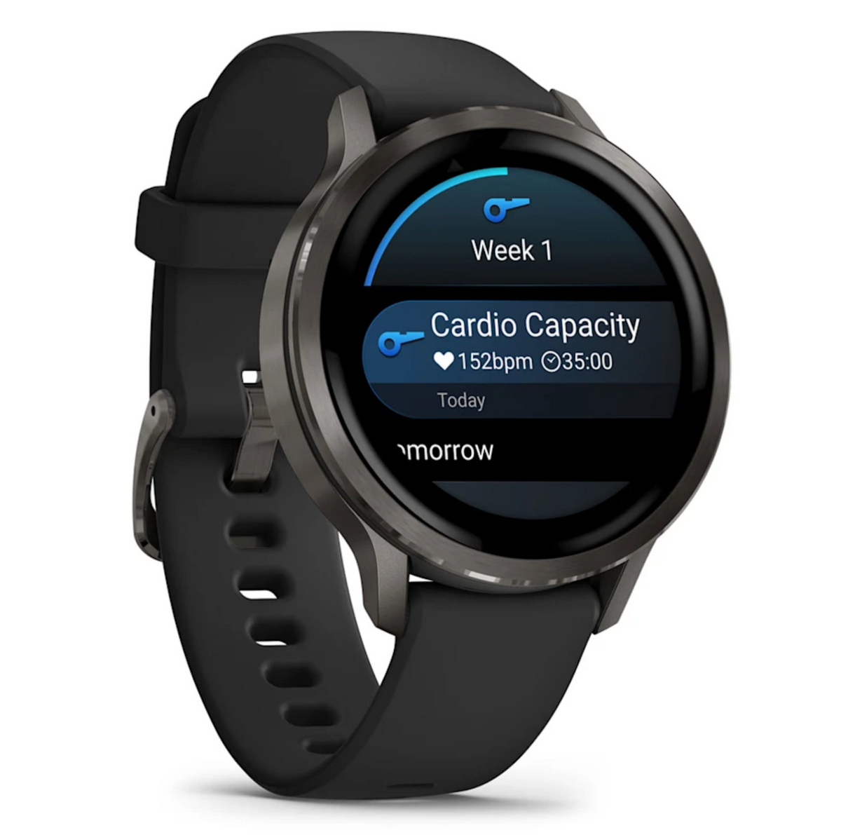 Venu® 4 – 41 mm Slate with Black Silicone Band