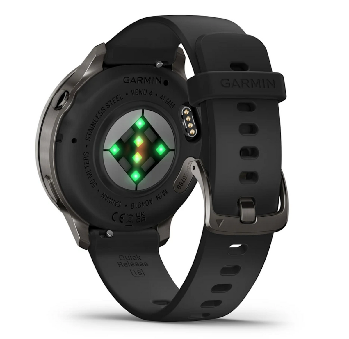 Venu® 4 – 41 mm Slate with Black Silicone Band