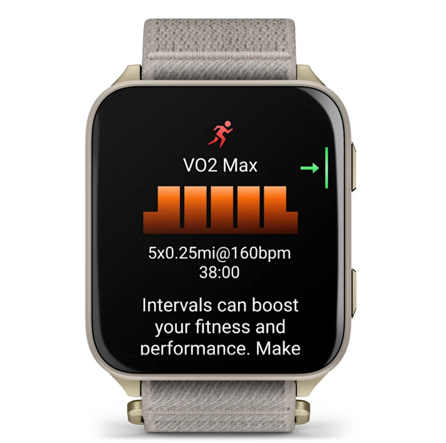 Venu® X1 Soft Gold with Titanium Caseback and French Gray Nylon Band