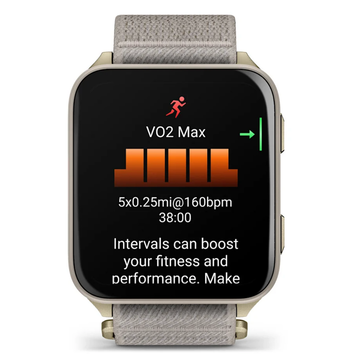 Venu® X1 Soft Gold with Titanium Caseback and French Gray Nylon Band