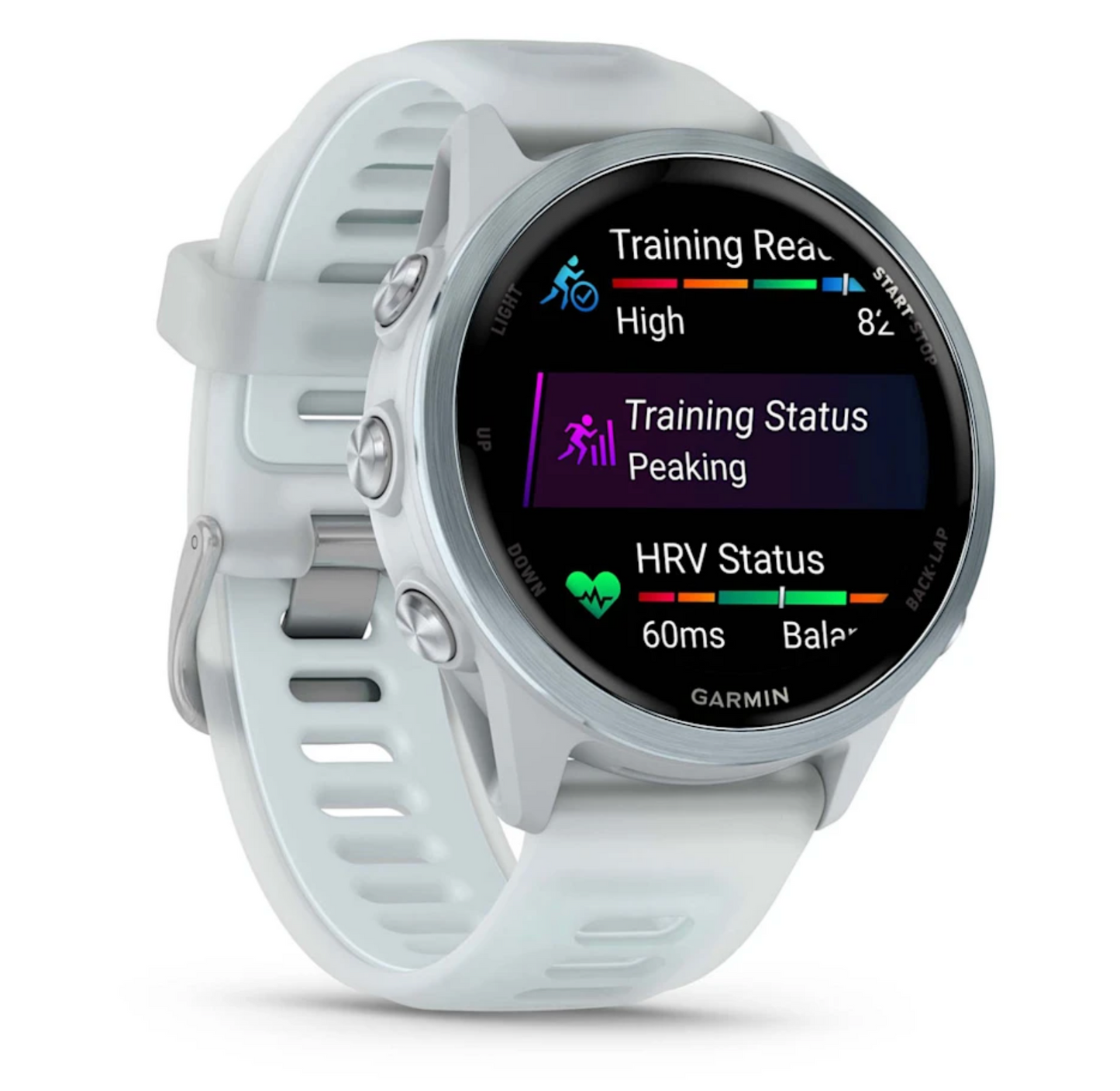 Forerunner® 570 - 42mm Cloud Blue Aluminum with Translucent Whitestone/Cloud Blue Band