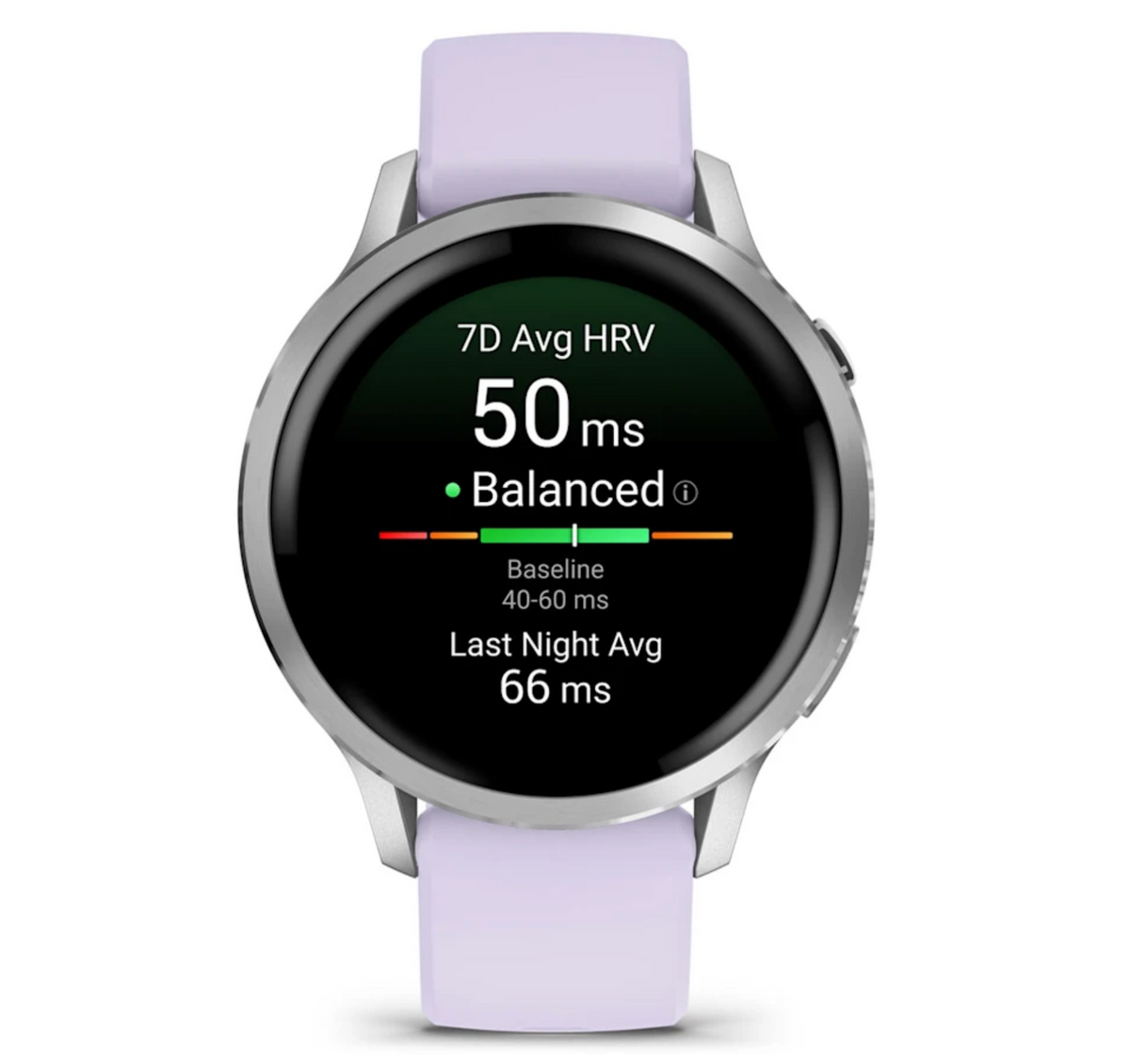 Venu® 4 – 41 mm Silver with Periwinkle Silicone Band