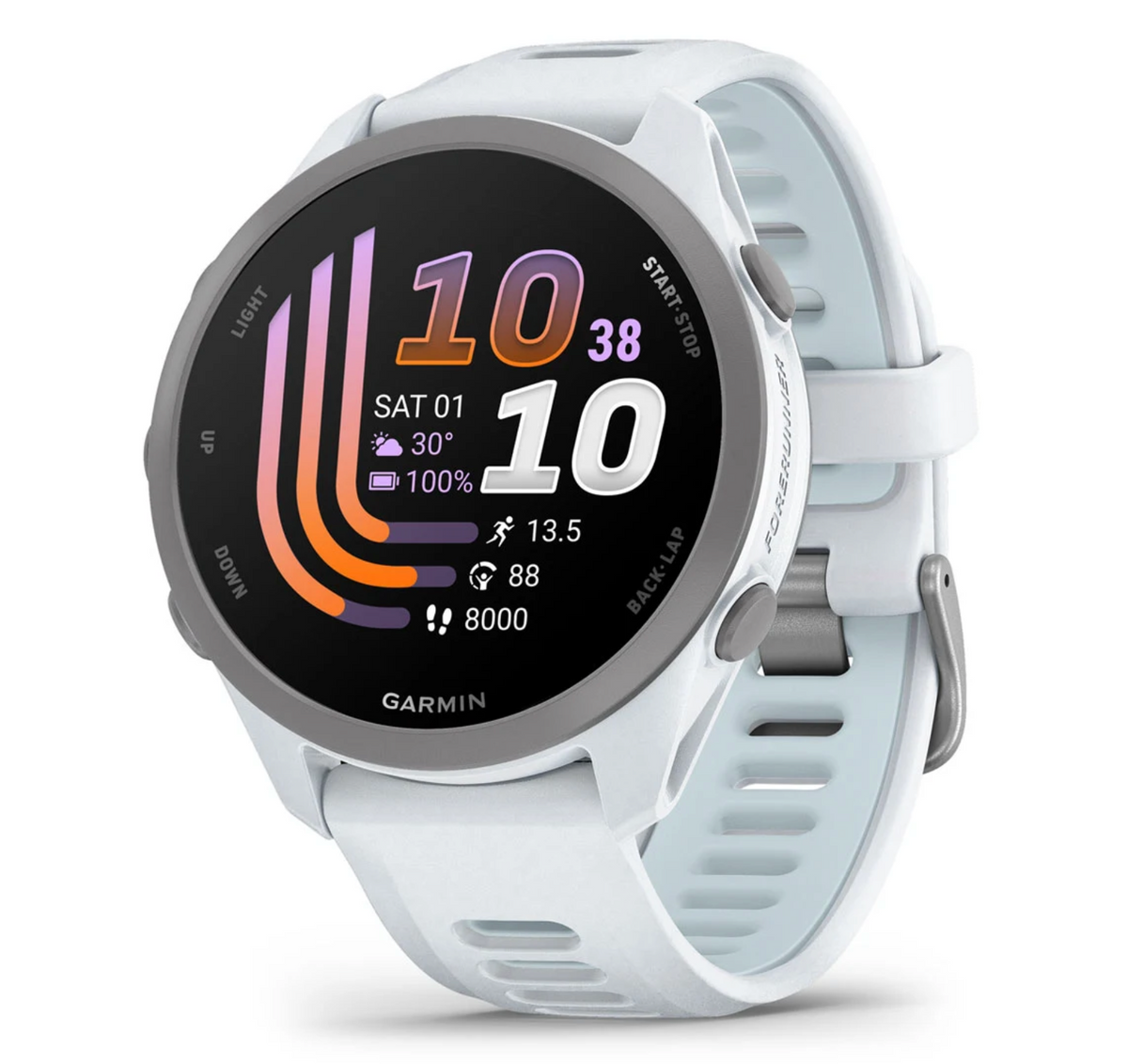 Forerunner® 170 Whitestone with Whitestone/Cloud Blue Band
