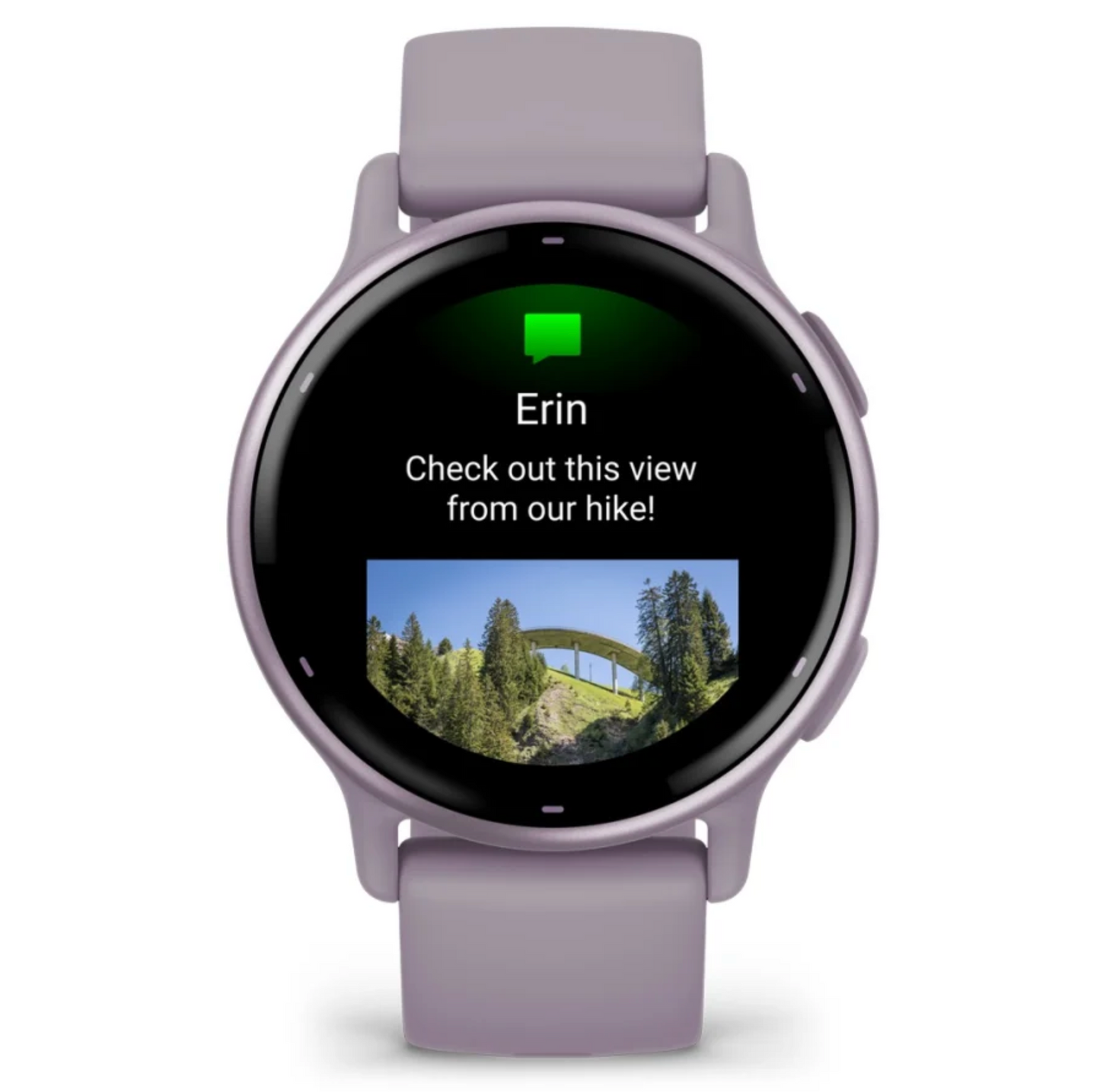 vívoactive® 5 Metallic Orchid Aluminum Bezel with Orchid Case and Silicone Band