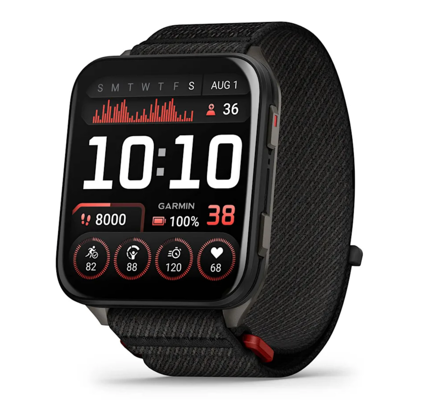 Venu® X1 Black with Slate Titanium Caseback and Black ComfortFit Nylon Band