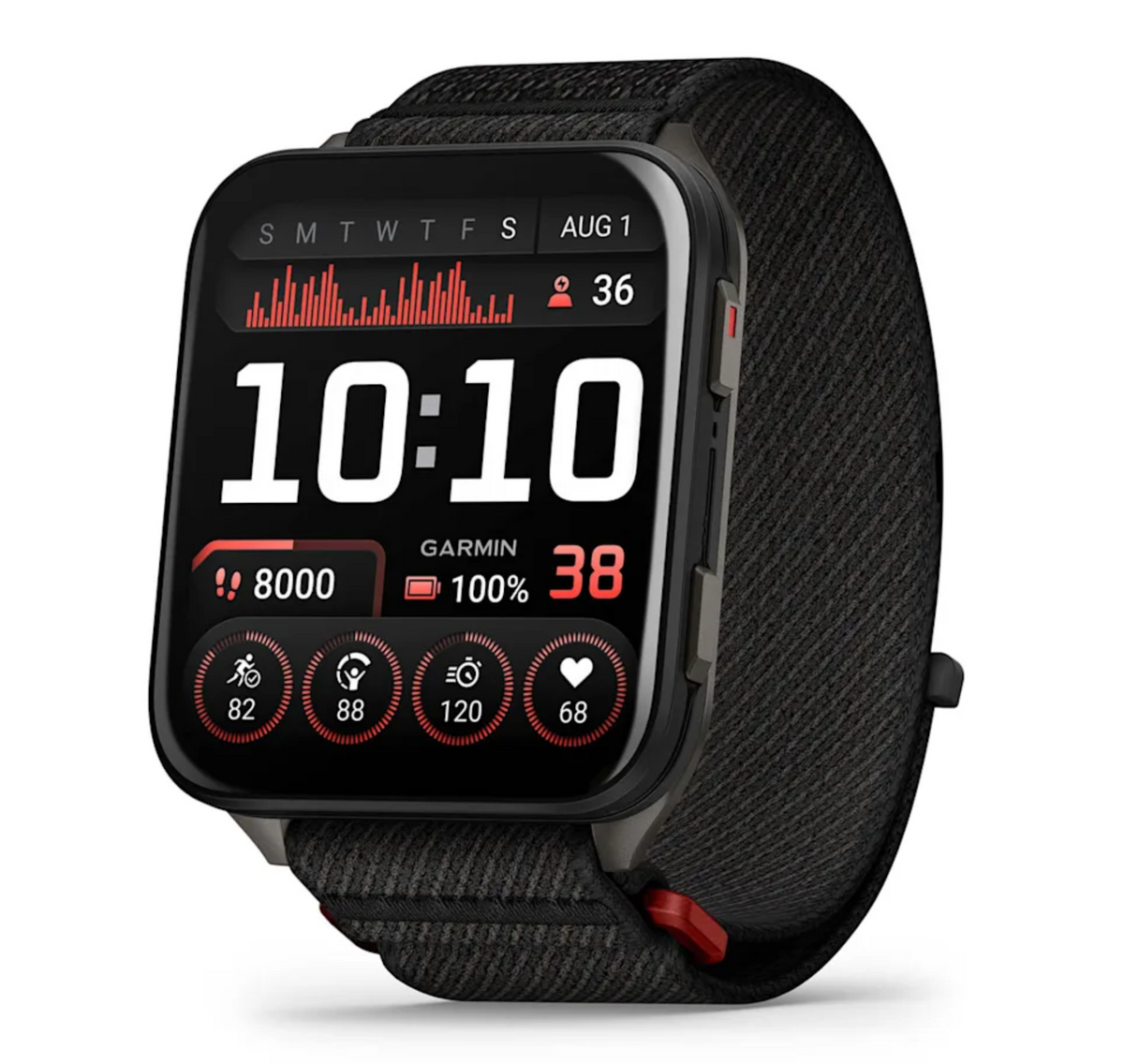 Venu® X1 Black with Slate Titanium Caseback and Black ComfortFit Nylon Band