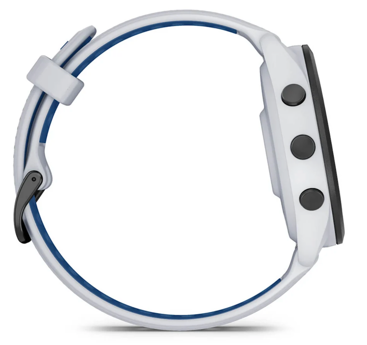 Forerunner® 265 Black Bezel with Whitestone Case and Whitestone/Tidal Blue Silicone Band