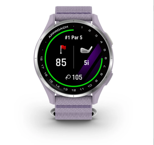 Approach® J1 Silver Aluminum Bezel with Lilac ComfortFit Fabric Band