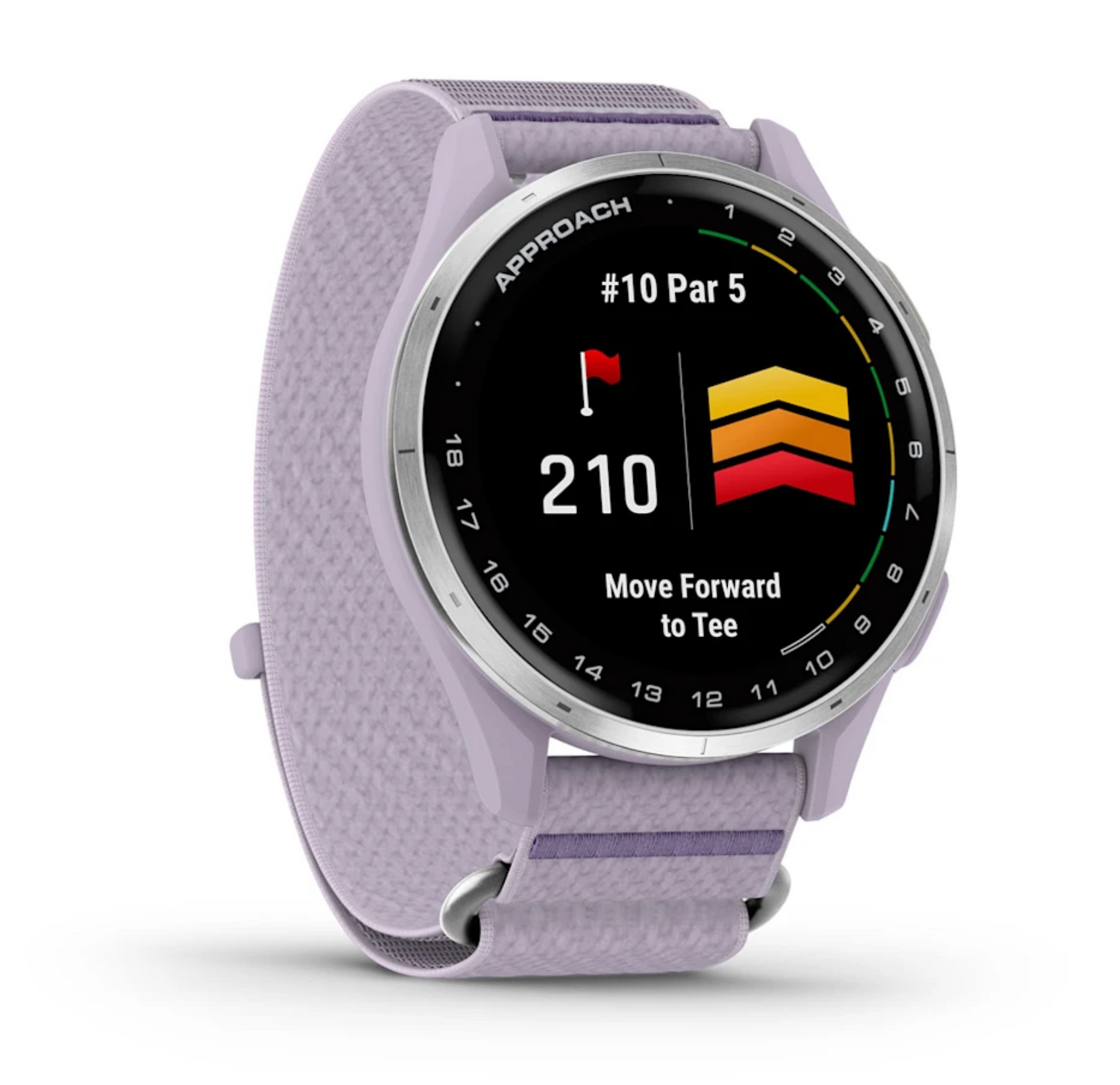 Approach® J1 Silver Aluminum Bezel with Lilac ComfortFit Fabric Band