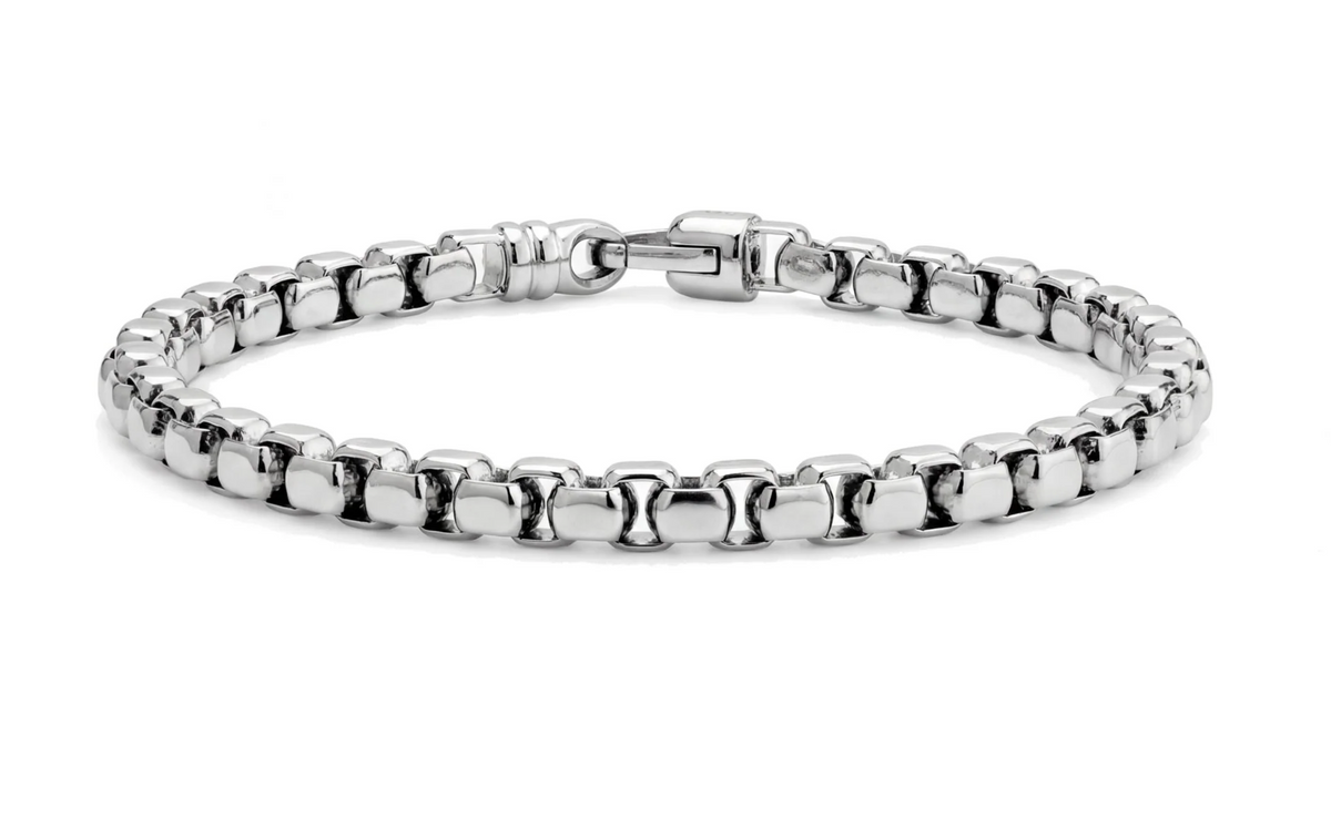 CLASSIC ROUND BOX LINK BRACELET