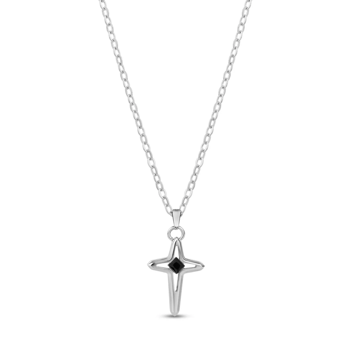 ONYX NEXUS CROSS PENDANT