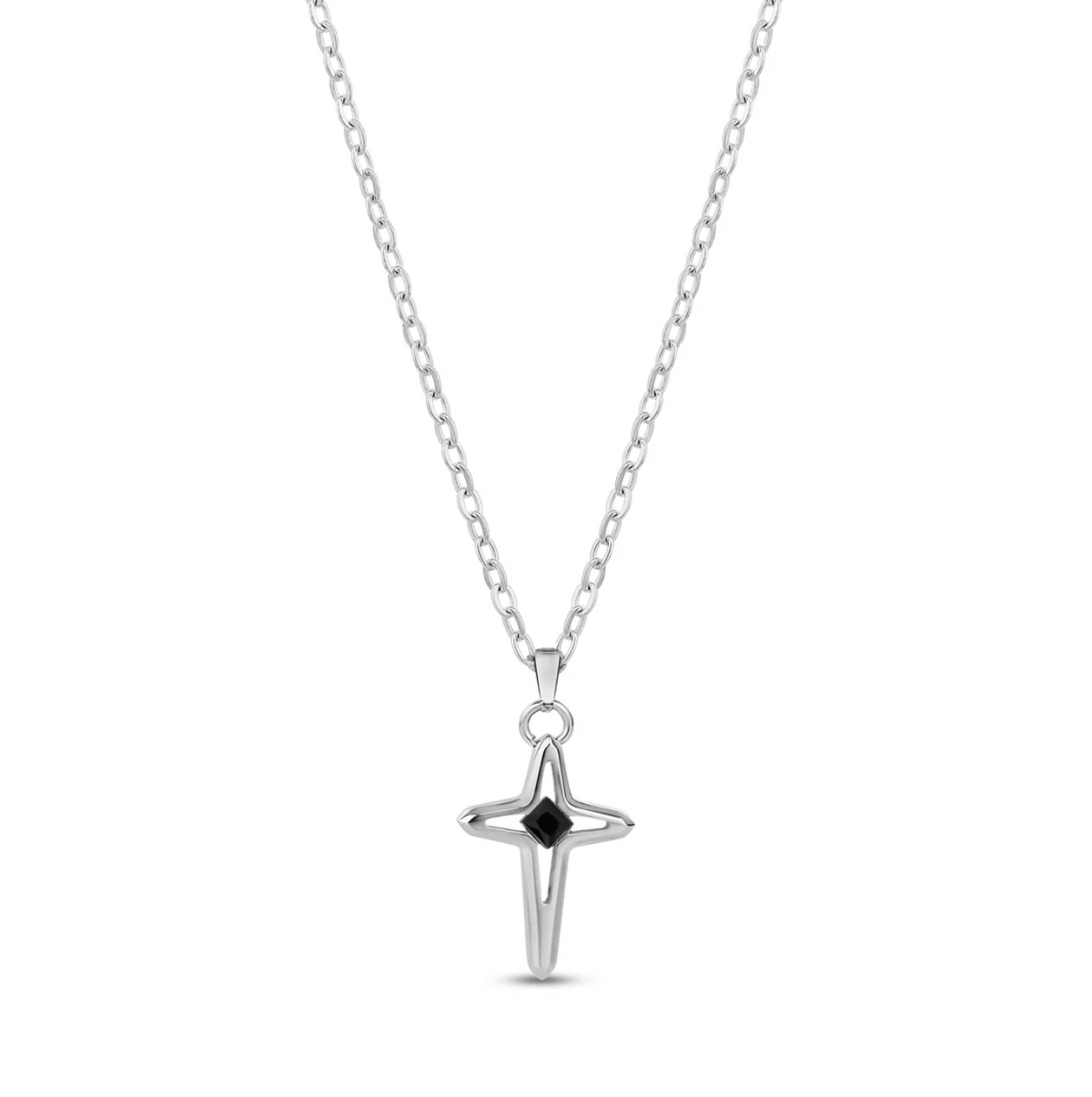 ONYX NEXUS CROSS PENDANT