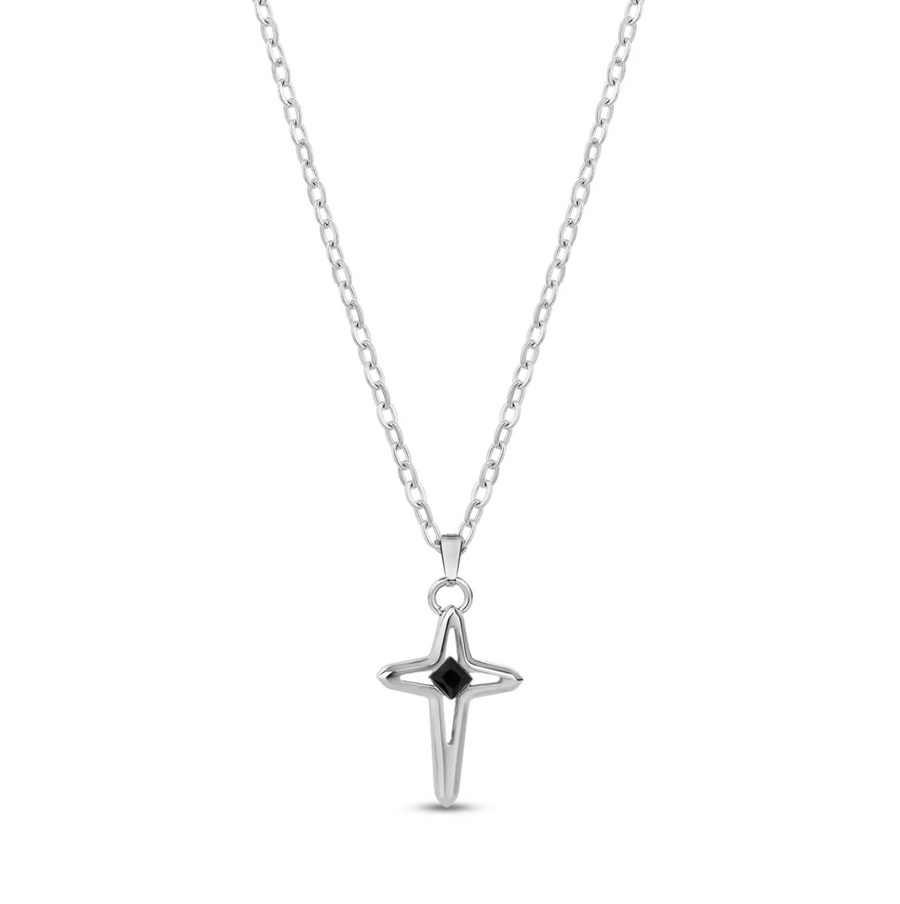 ONYX NEXUS CROSS PENDANT