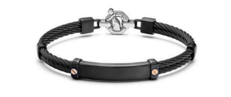 Baraka Bracelet Black and Rose Gold BR372931ROLU220002
