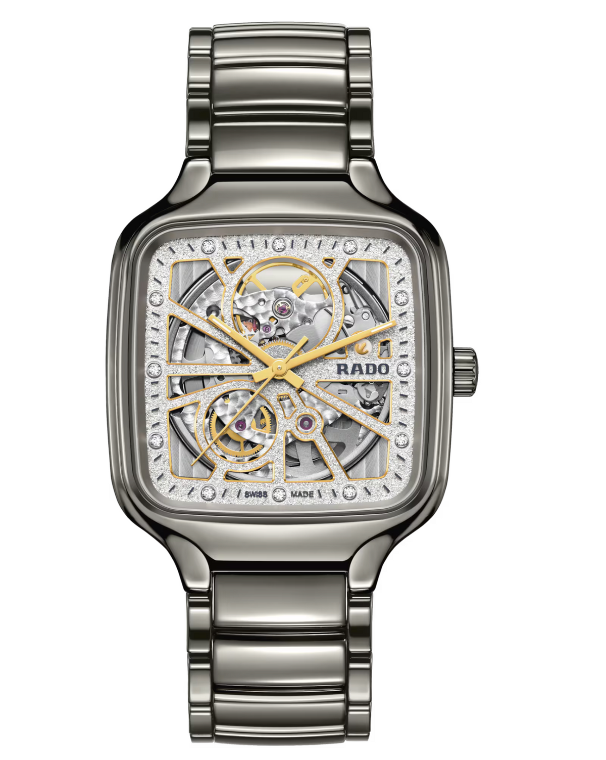 RADO TRUE SQUARE AUTOMATIC OPEN HEART SPARKLING