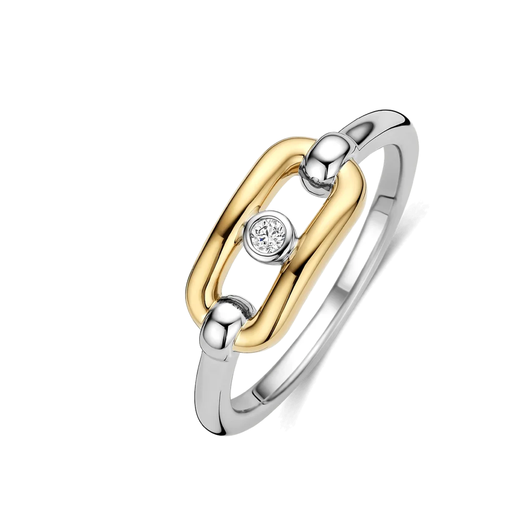 Open Chain with Round Zirconia Ring