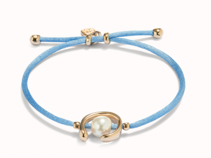 18K gold-plated thread bracelet with shell pearl accessory | Uno de 50 | Luby 