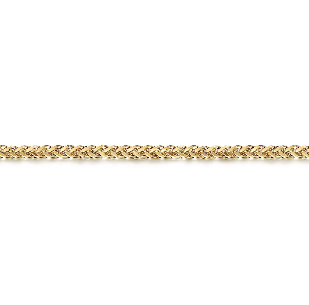 14K Yellow Gold Men's Wheat Chain Bracelet