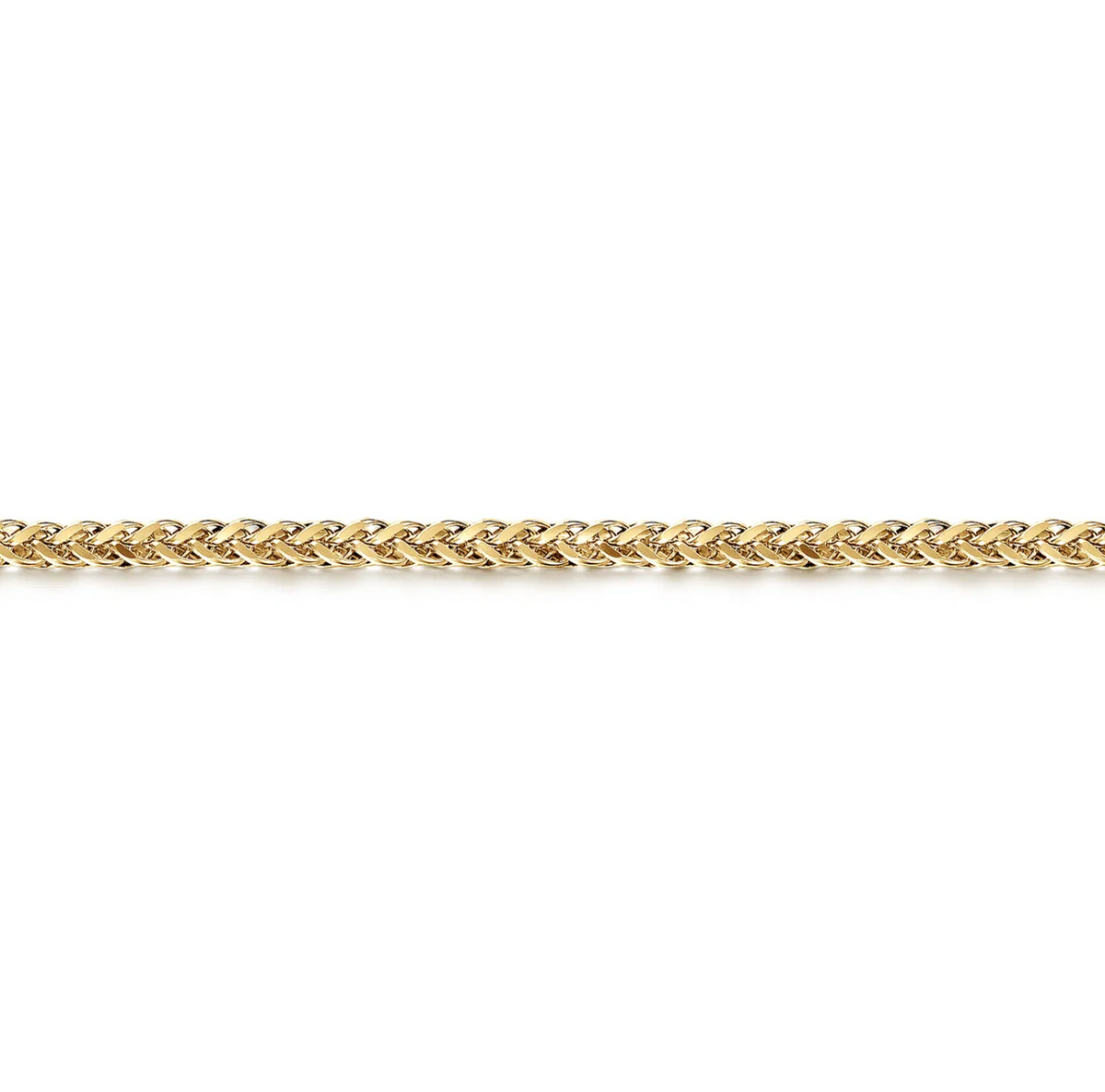 14K Yellow Gold Men's Wheat Chain Bracelet | Gabriel & Co. Men's | Luby 