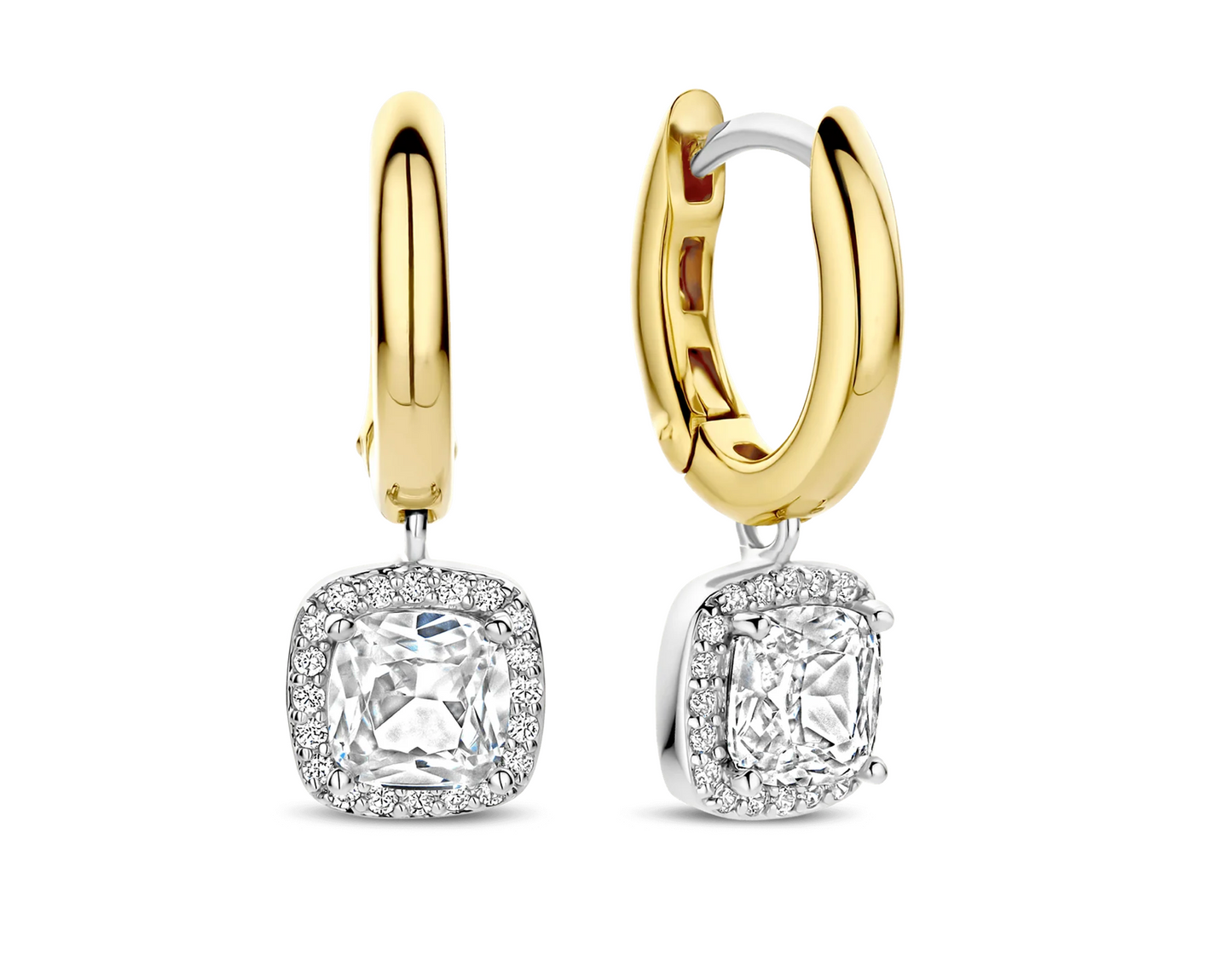 TI SENTO Radiant Gold-Plated Silver Earrings