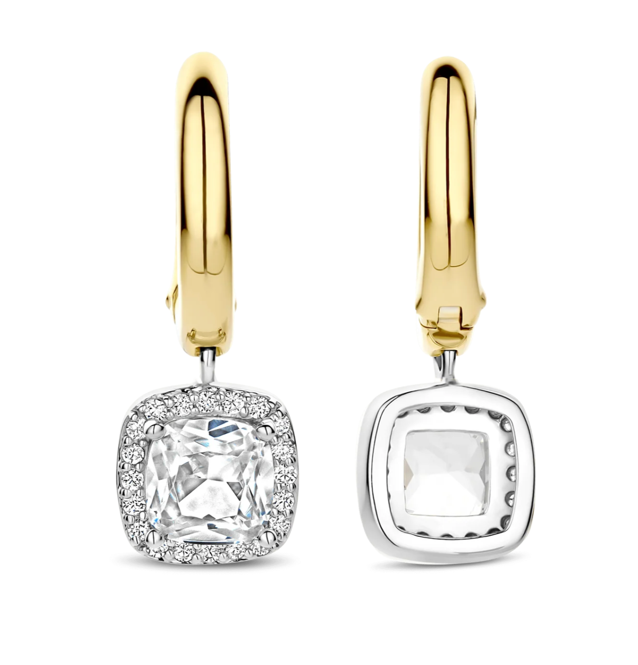 TI SENTO Radiant Gold-Plated Silver Earrings