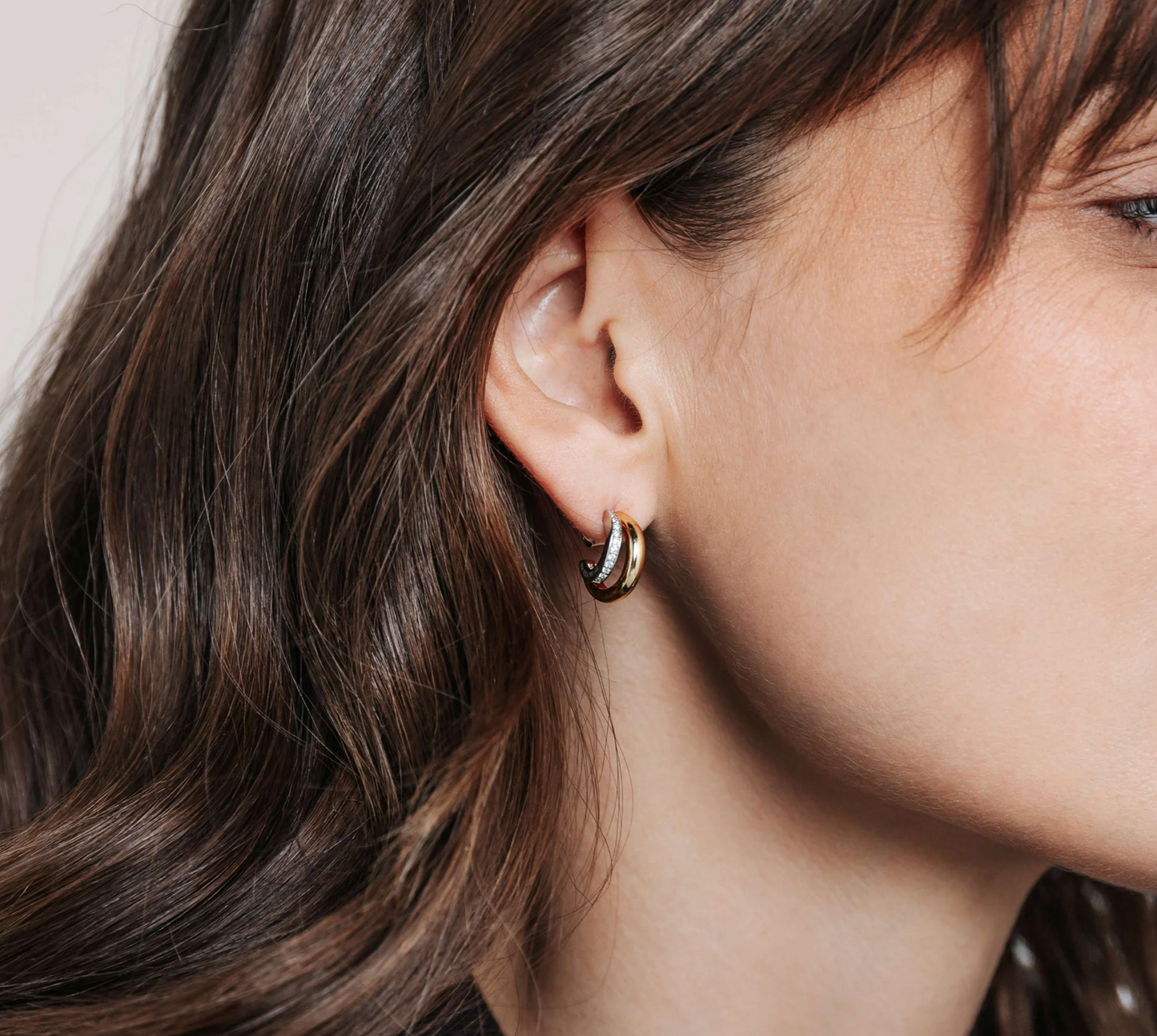 Sculptural Contrast Ti Sento Earrings