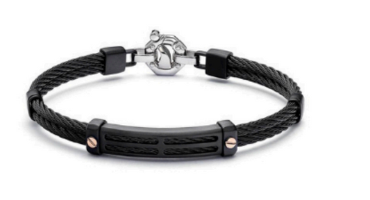 Baraka All Black Double Cord  Rose Gold Accents | Baraka | Luby 