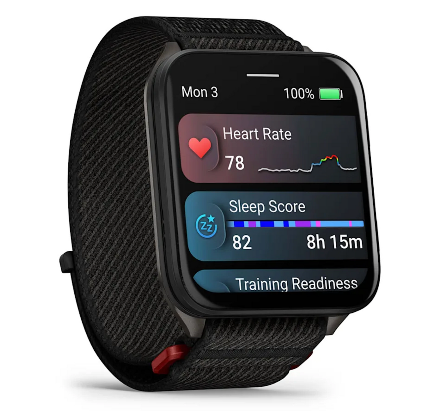 Venu® X1 Black with Slate Titanium Caseback and Black ComfortFit Nylon Band