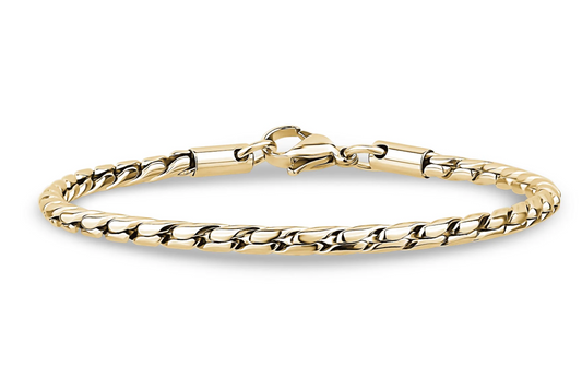 SOLID INTERLOCKING CHAIN BRACELET (3MM)
