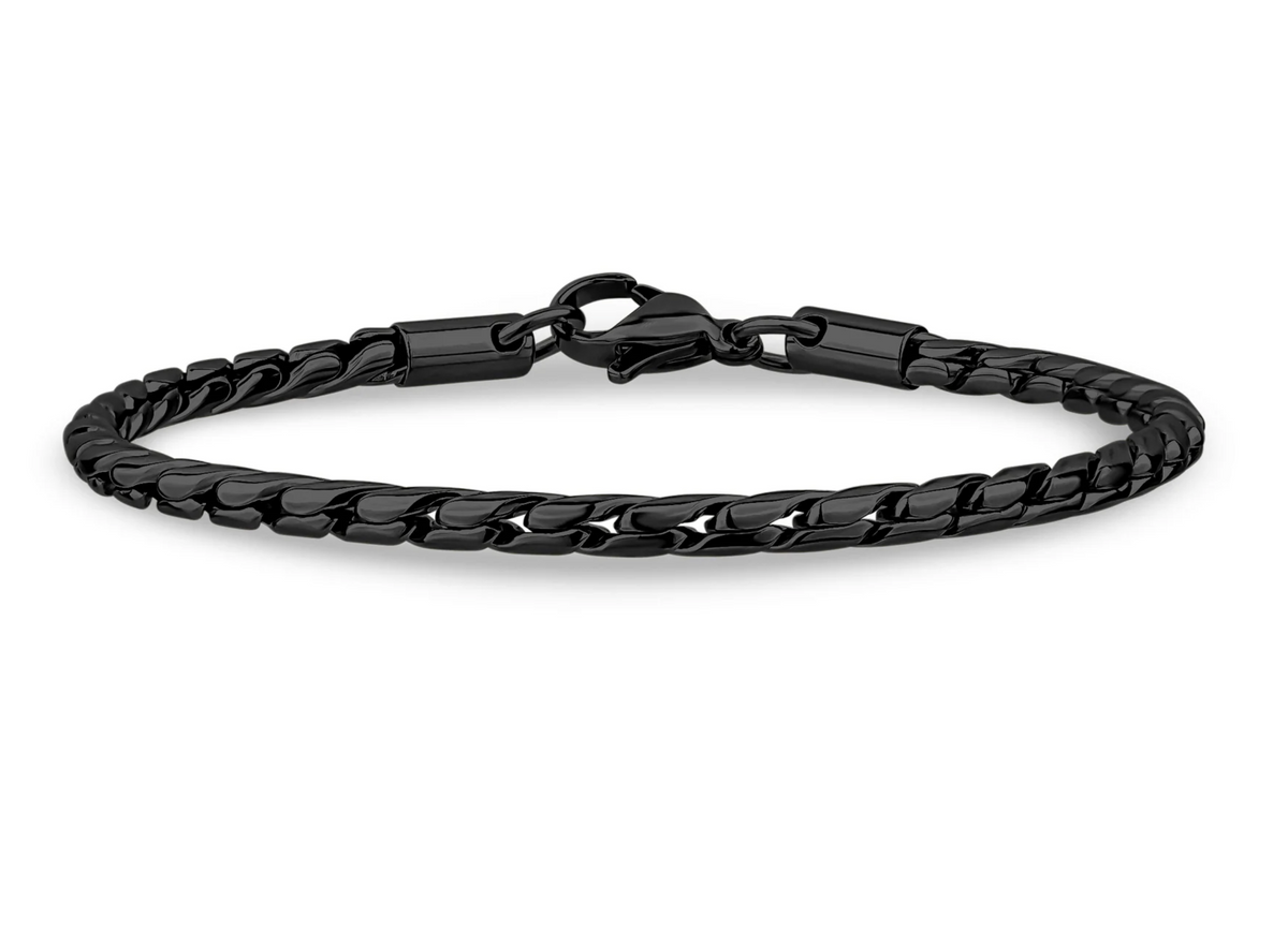 SOLID INTERLOCKING CHAIN BRACELET (3MM)