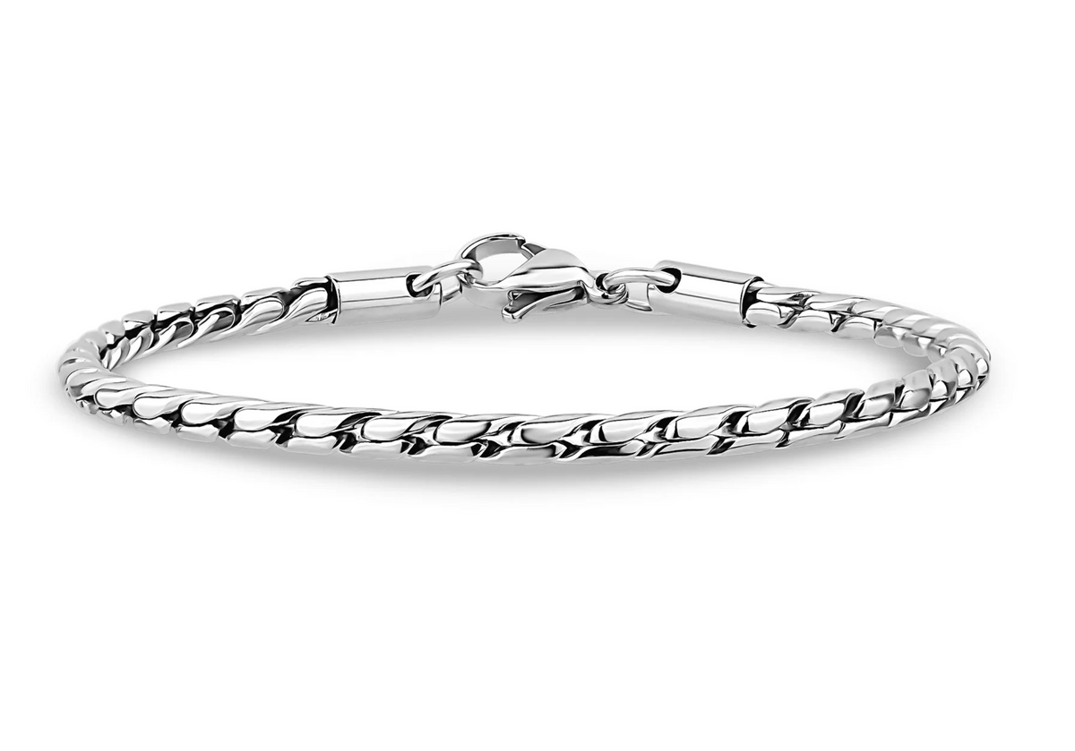SOLID INTERLOCKING CHAIN BRACELET (3MM)