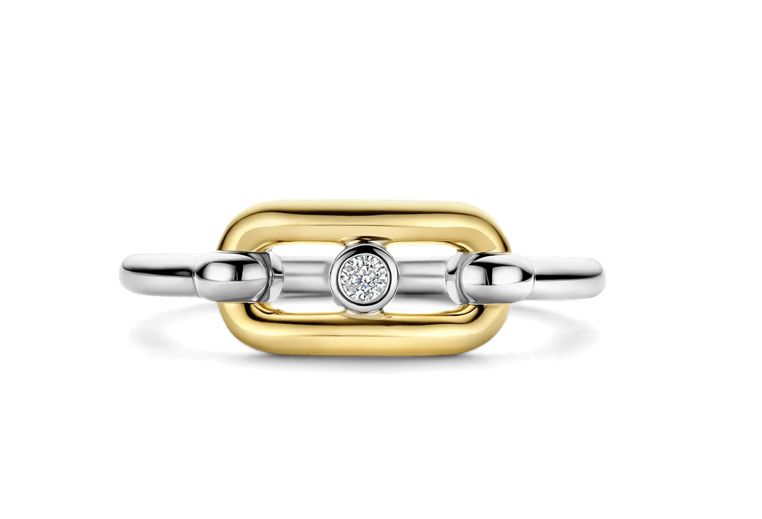 Open Chain with Round Zirconia Ring