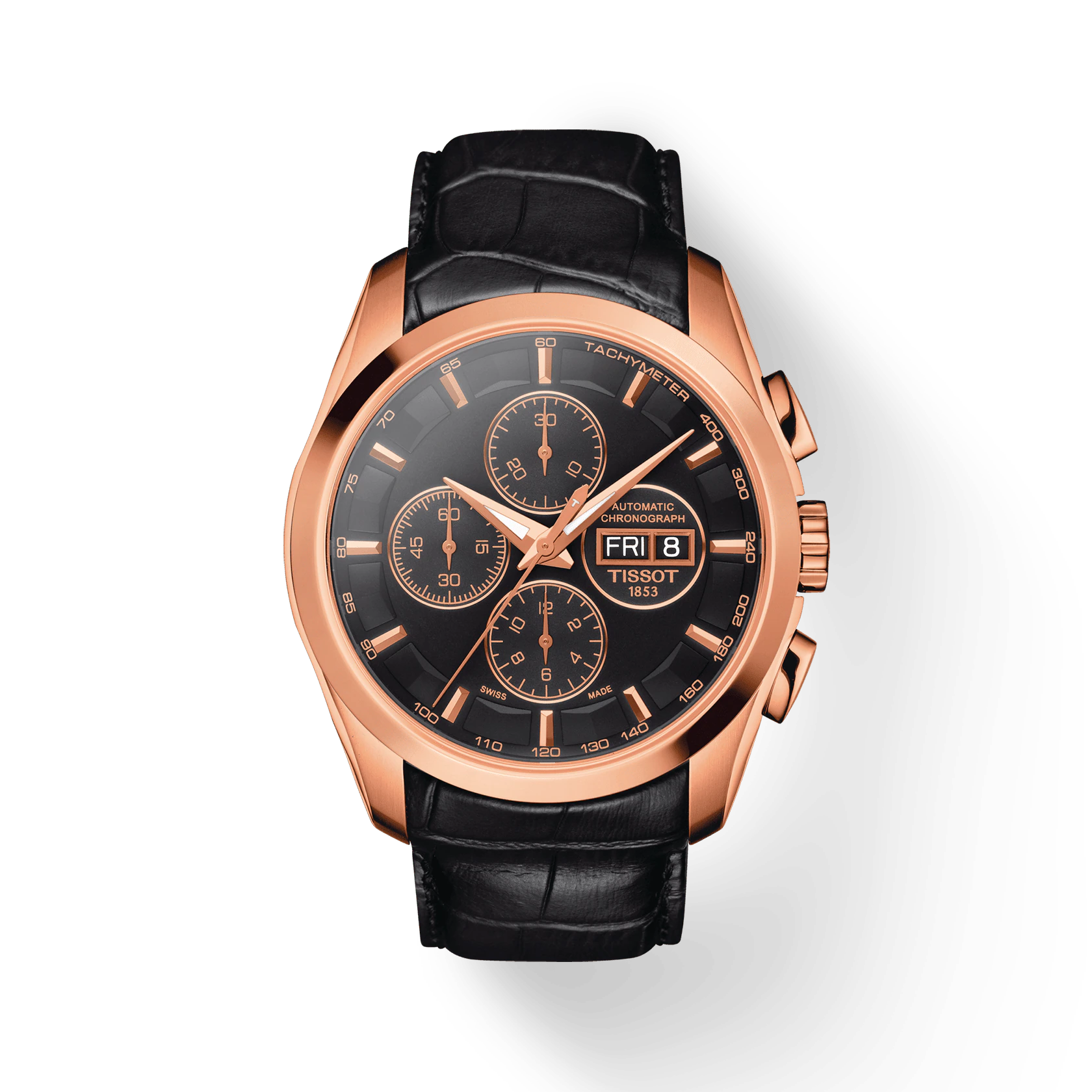 Couturier Automatic (Rose Gold-Black) | Tissot | Luby 