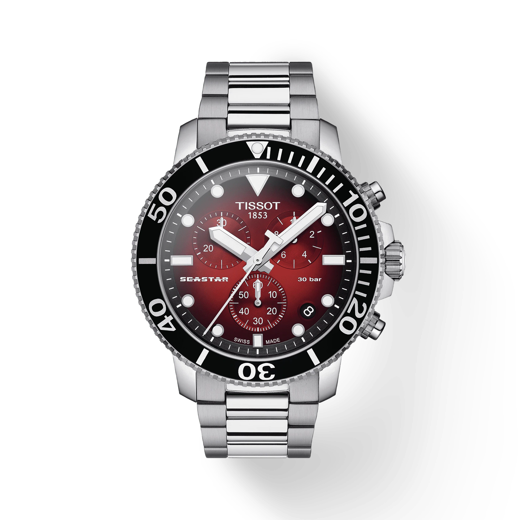 Seastar 1000 Chronograph (Black-Red) | Tissot | Luby 