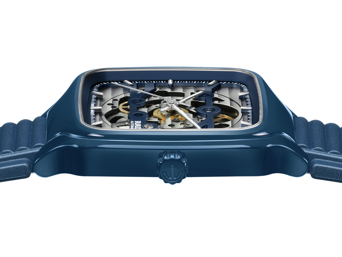 True Square Automatic Blue Skeleton | Rado | Luby 