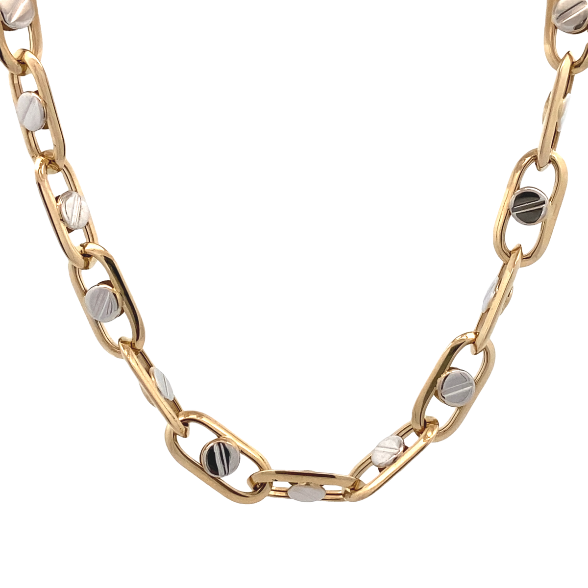 14K Gold Screw Accent Necklace | Luby Gold Collection | Luby 