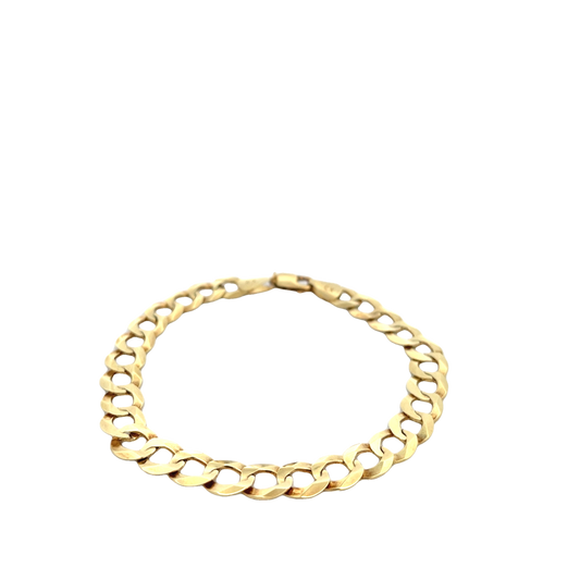 Pulsera de oro de 14 quilates con diamantes planos de talla cubana