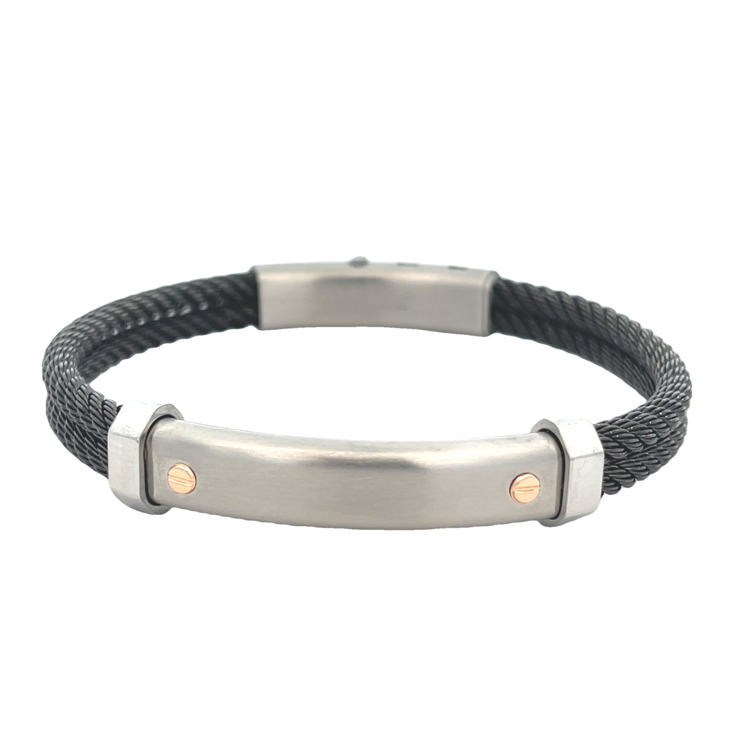 Borsari Stainless Steel Doble Row Bangle