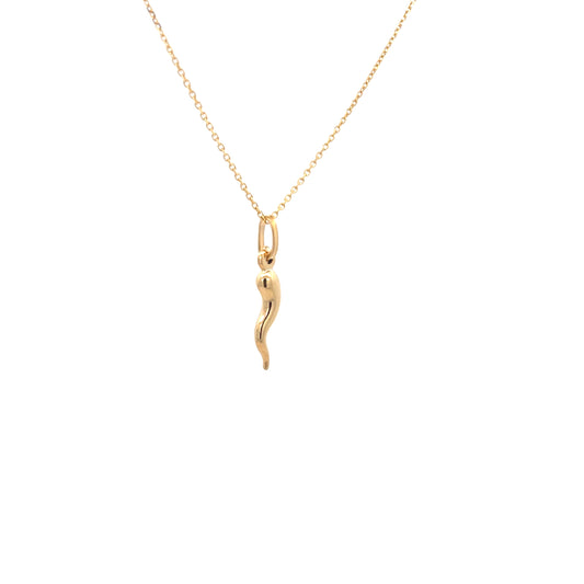 14k Gold Small Chili Pepper Pendant